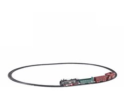 Locomotief speelgoed treinset met licht en wagons - 2-Play - 16-delig.