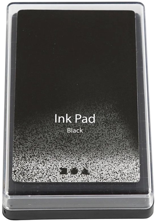 Encre de tampon, noir, H: 2 cm, dim. 9x6 cm, 1 Pièce