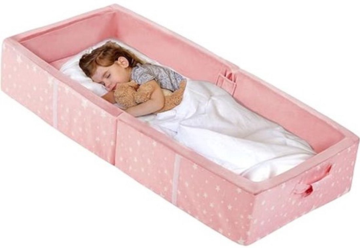 Thuys – Grondbed – Huisbed – Met Lattenboden – Opvouwbaar – 2 in 1 Design – Extra Safe – Veilige Materialen – Roze