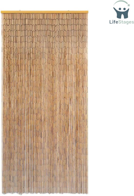 vidaXL Insectengordijn 100x200 cm bamboe palmboom print
