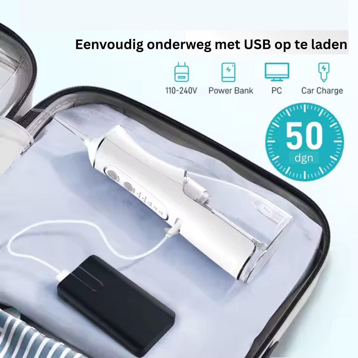 KHYR JetFloss i2 - Draadloze waterflosser met 4 modi thumbnail 6
