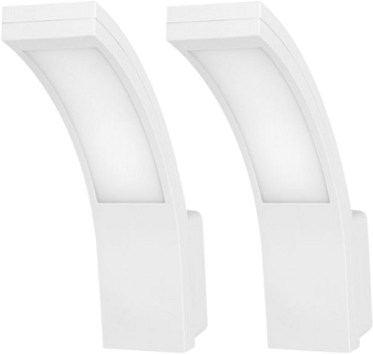 Set van 2 - Buitenlampen PIRYT - Tuinverlichting 4000K - Buitenverlichting/Wandlamp buiten met IP54 - Muurlamp 800lm - Wit