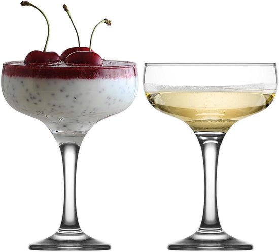 Vikko Décor Platinum Collectie - Champagne Glazen - Set Van 6 Champagne Coupe Flutes Grijs Met Goud Rand