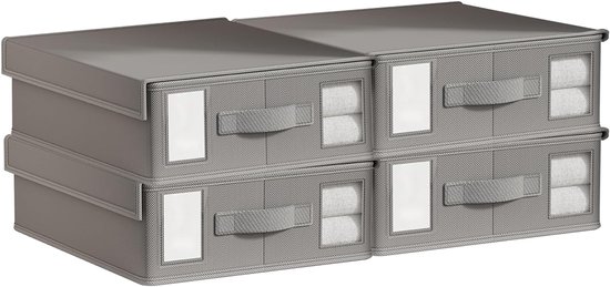 GDWD Opbergtas voor lakens, 1/2/4 stuks, beddengoed, organizer, opvouwbare onderbedcommode, kast, opbergdoos voor plafonds, kleding, organizer, onderbed, kledingkast (zwart, 2 stuks