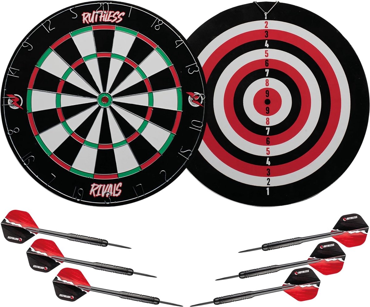 Dubbelzijdig Dartbordspel - Geschikt voor Gezinsplezier - 2 Sets Dartpijlen