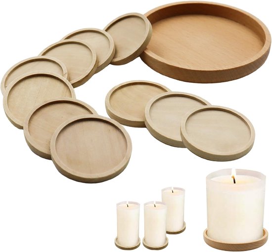 Metalen kaarsenbord zwart 8,5 cm - set van 4 / klein - decoratieve kaarsenhouder rond - stompkaarsen bolkaarsen plaat houder onderzetter tafeldecoratie