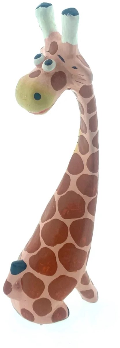 Achterom kijkende giraffe 18 cm Gianni