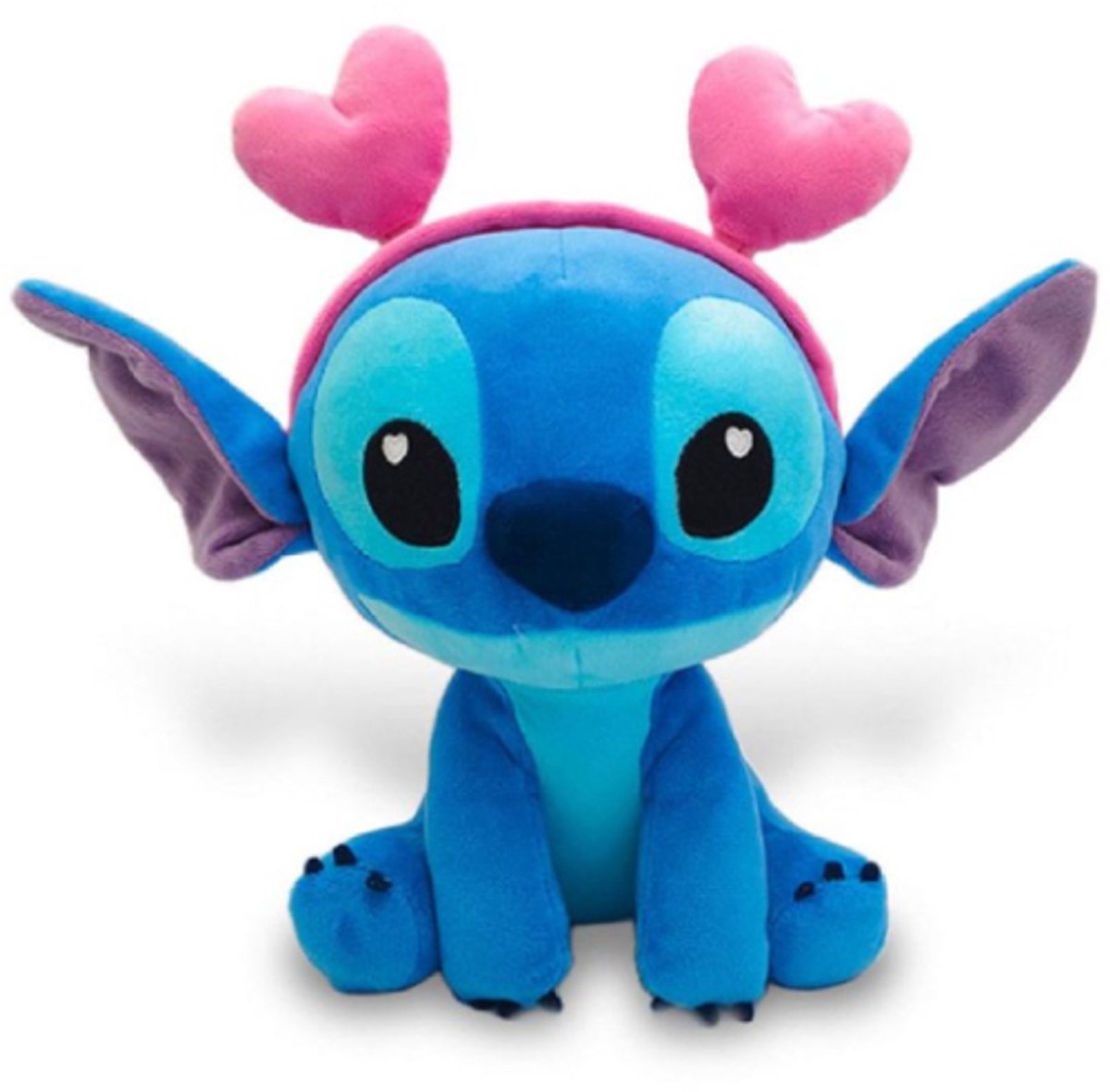 Stitch met Hartjes Diadeem - Disney Lilo & Stitch Pluche Knuffel 26 cm - Disney Plush Toy - Speelgoed knuffeldier knuffelpop voor kinderen jongens meisjes - Knuffels Stitch Angel Leroy