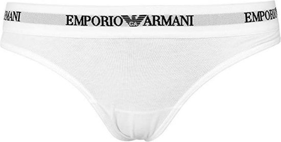 Emporio Armani - Dames - Basis Brazilian Brief Slip - Wit - S | bol.com