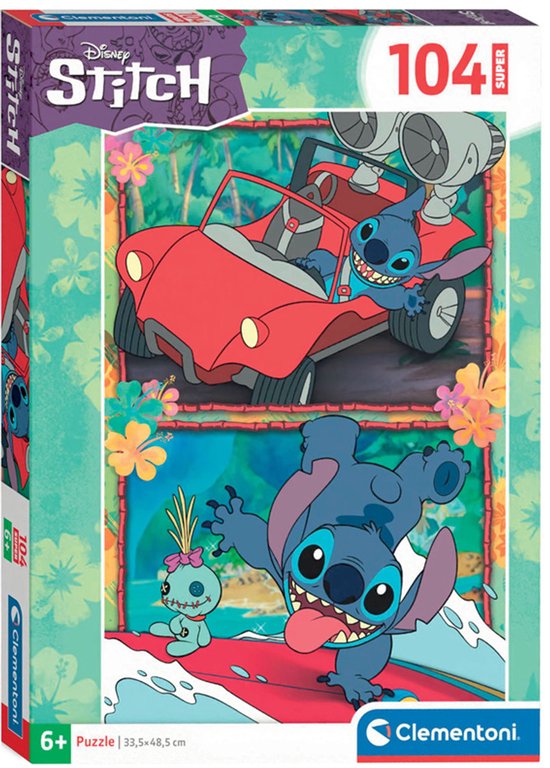 Clementoni - Puzzel - 104 Stukjes - Stitch Disney Avontuur - Vanaf 6 ...