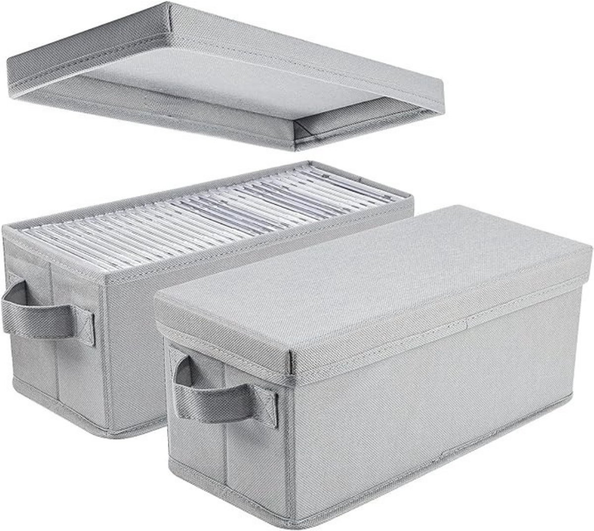 Zylo® Cd Opbergdoos - Cd Opbergsysteem - Cd Koffer - Grijs - 34cm x 15cm x 14cm