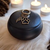 Mini urn met keepsake hangertjes – een liefdevolle herinnering aan jouw huisdier - Zwart - Mini Urn - - Crematie urn - Moderne urn - Urn voor kat - Urn voor hond