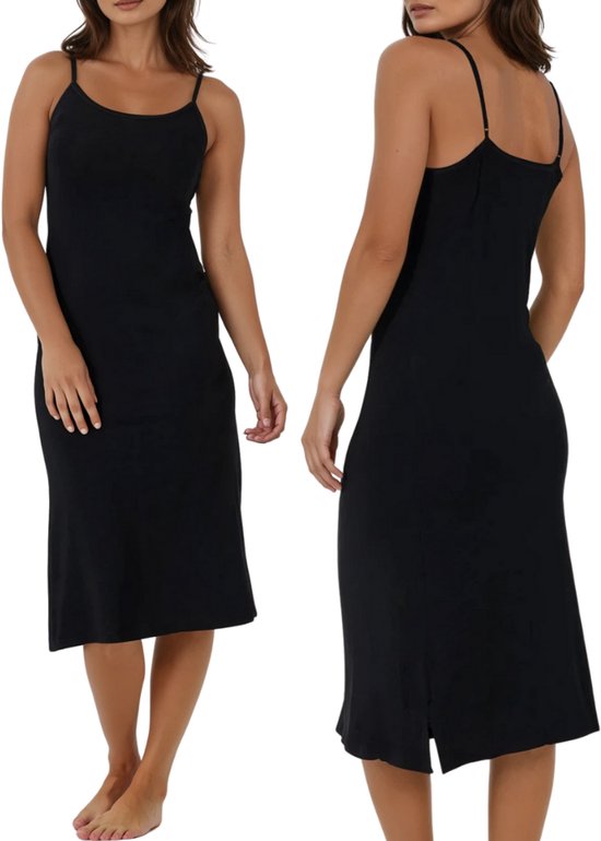 Fond de robe - Zwart - Taille L/XL - Longue (Longueur 116CM)