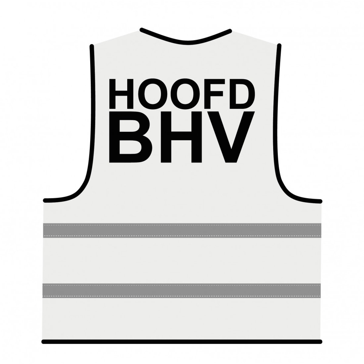 Hoofd BHV hesje wit