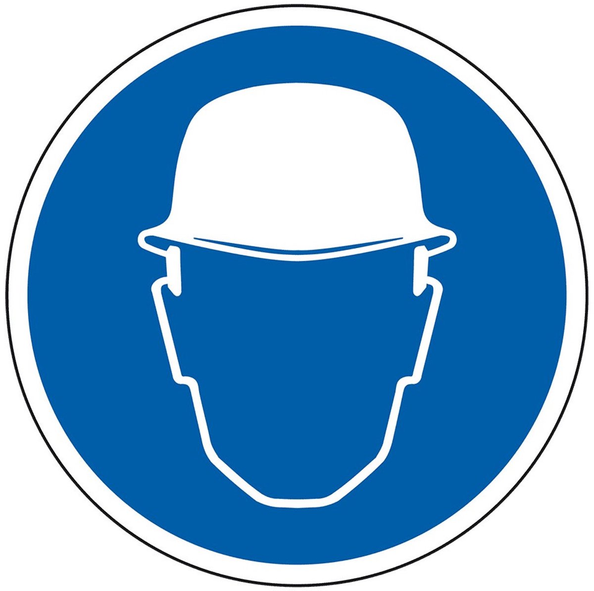 Helm verplicht sticker 150 mm