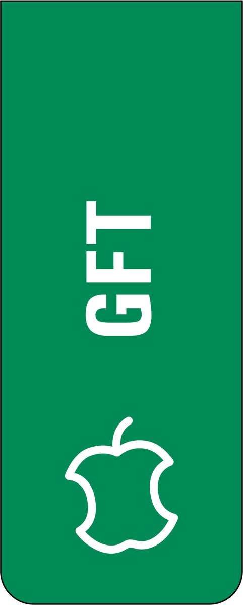 GFT afval sticker - 160 x 65 mm