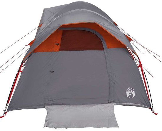 vidaXL - Tent - 5-persoons - waterdicht - grijs - en - oranje van Vidaxl — afbeelding 4