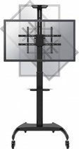 Neomounts PLASMA-M1900E trolley - t/m 70", 90° rotatie - zwart