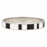 My Bendel zilveren bangle in zwart wit design - Zilveren bangle in zwart en wit - Met luxe cadeauverpakking