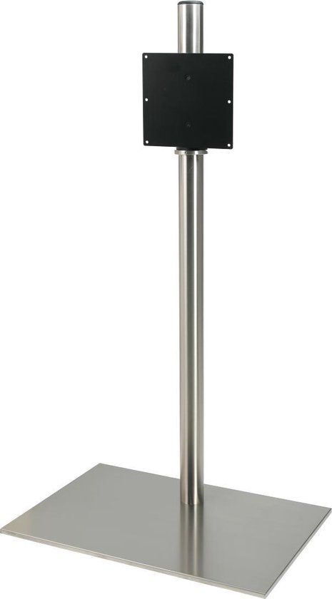 Cavus RVS vloerstandaard met RVS voet voor TV's tot 55 inch - 120 cm hoog
