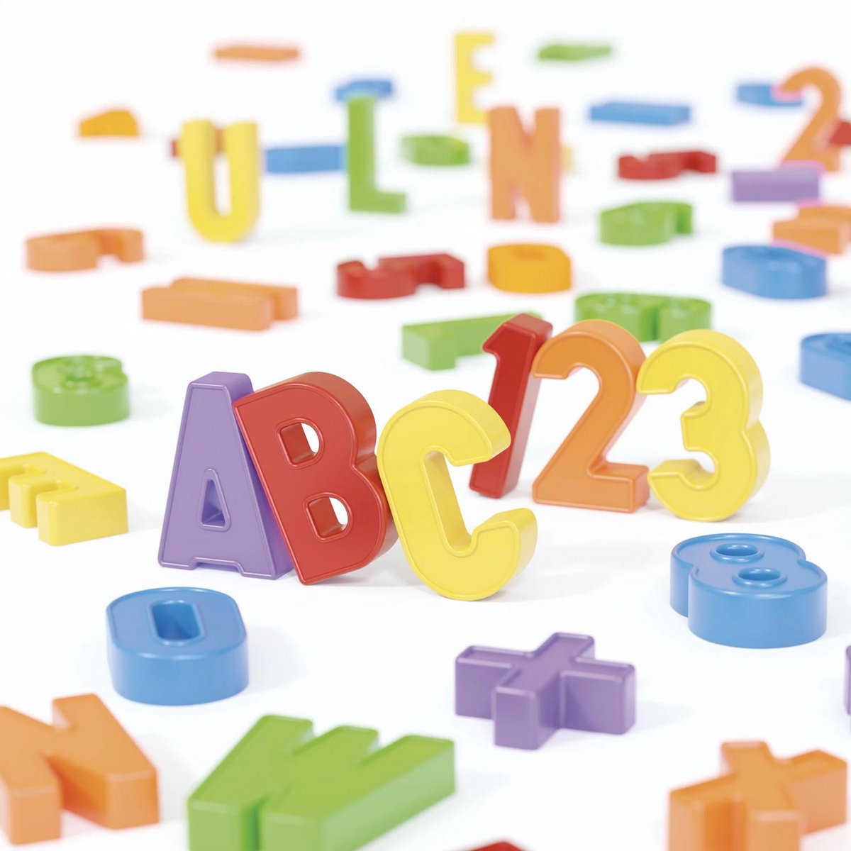 Quercetti Magneet Cijfers en Letters + 10 Figuren 106-delig — afbeelding 6