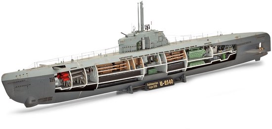 Revell Boot U-Boot Typ XXI U 2540 & Intérieur - Kit - 1: 144