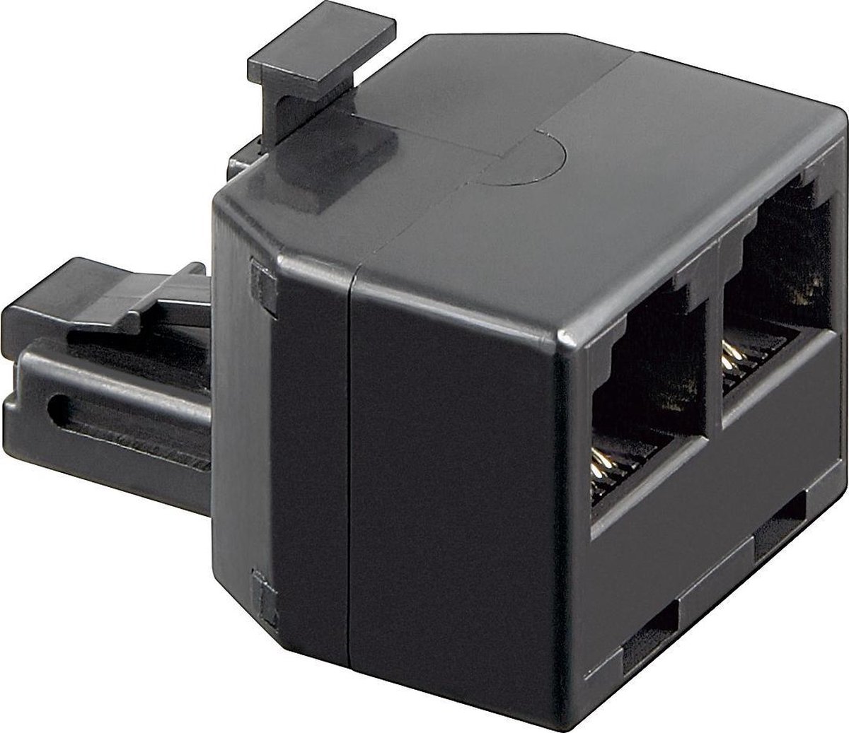 RJ11 (m) - 2x RJ11 (v) telefoon splitter / zwart