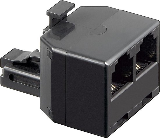 Foto: Rj11 m 2x rj11 v telefoon splitter zwart