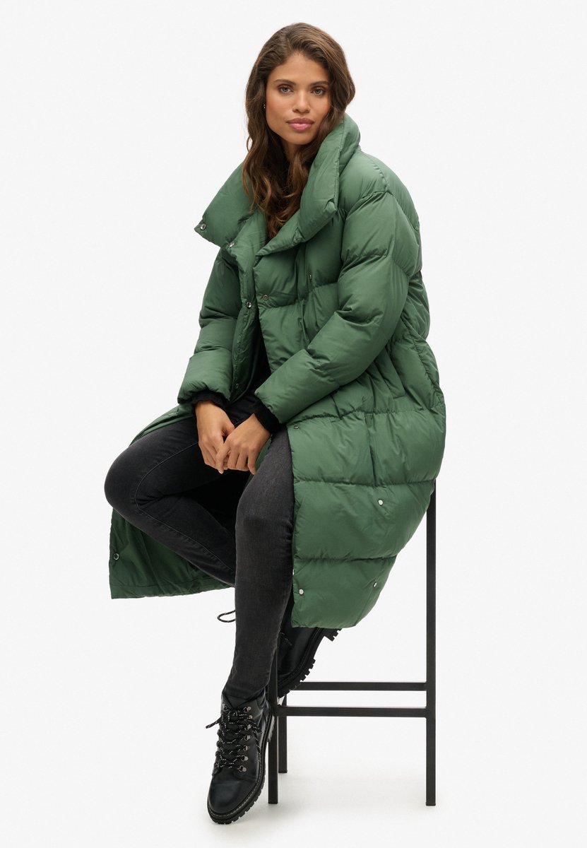 Superdry Lange pufferjas Dames Gewatteerde jassen Military Duck