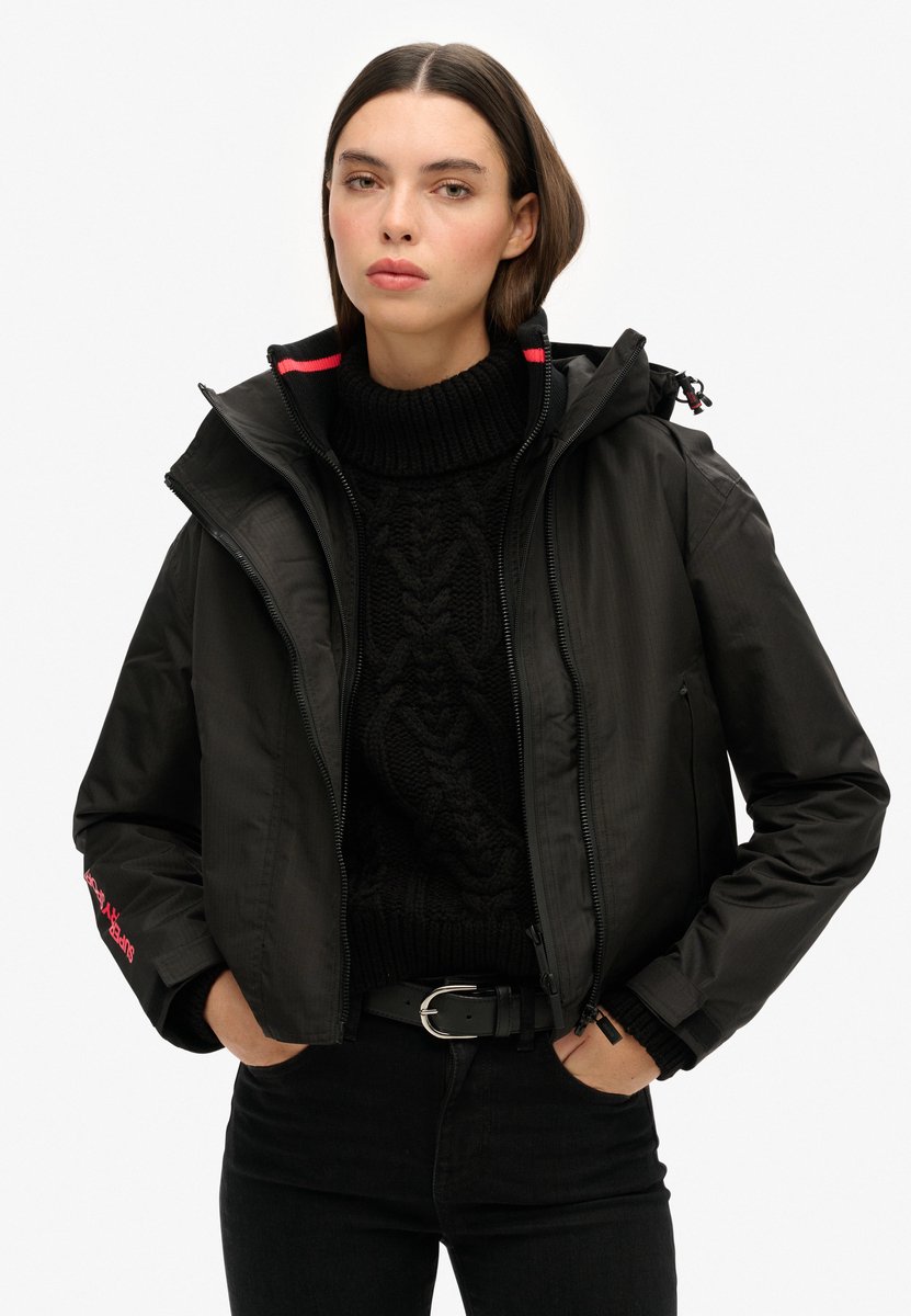 Superdry - SD Windbreaker jas met capuchon en borduursel - Dames