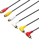 Coretek Tulp composiet haaks audio video verlengkabel - 1 meter