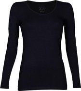 Claesens - Dames - Ronde Hals LS T-shirt  - Zwart - L