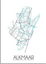 DesignClaud Alkmaar Plattegrond poster B2 poster (50x70cm)