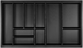 Orga-Box Junker Slim - Range-couverts pour tiroirs de 90 cm - Structure gris Lava perle - Bestekbak