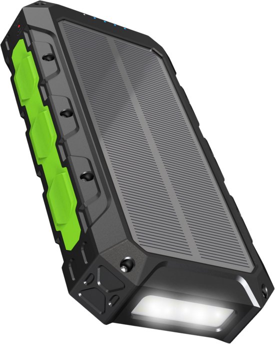 Gooala solar powerbank – 30.000 mAh – zonne-energie – iPhone & Samsung
