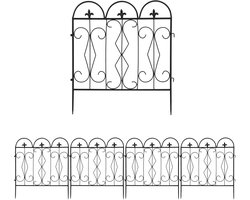 unho Decoratieve tuinhek Metaal - Set van 5 - Outdoor gecoat tuin rand rand - Landschap draad hekwerk Picket - dier barrière hek voor tuin patio bloembed