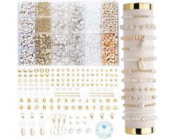 foto van DIY Set Natuurstenen Kralen – 335 Stuks – Voor Sieraden - Roze