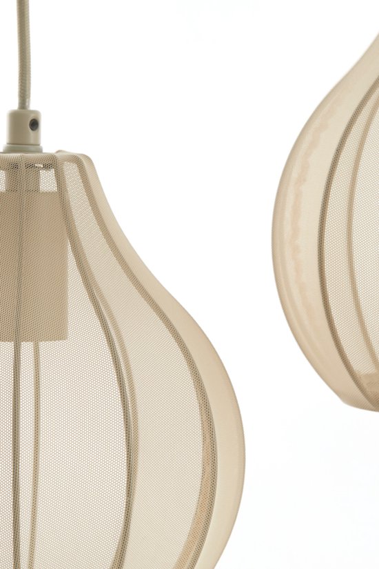 Light & Living Hanglamp Elati 5-lamps - Zand - Japandi