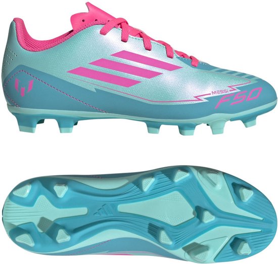 ADIDAS - f50 club fg/mg j messi - Voetbal schoen firm ground jongens - Turquoise