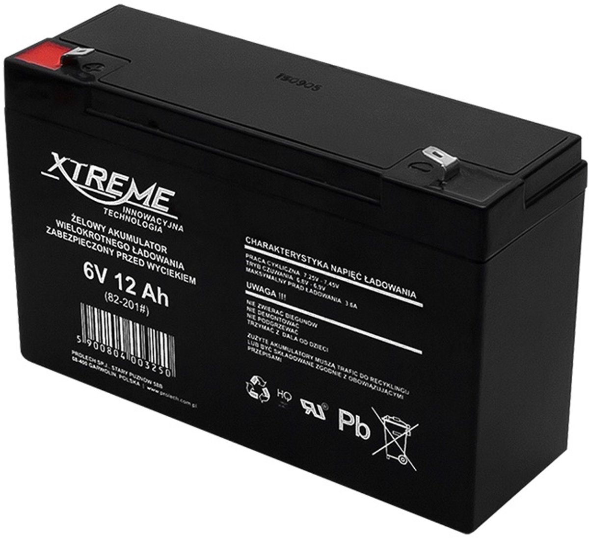 ACCU Gel batterij 6V 12Ah - Loodaccu - onderhoudsvrije AGM voor UPS