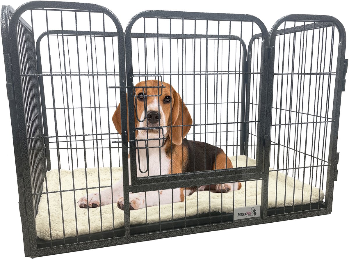 MaxxPet Puppyren - Hondenbench - Puppykennel - Hondenren - 93X61X63 cm - Zwart