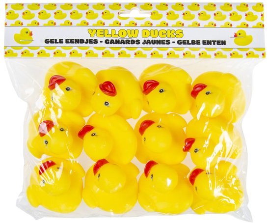 12x Badeend geel badspeelgoed 5.5 cm - Speelgoed - Badspeeltjes - Badeendjes van Merkloos — afbeelding 2