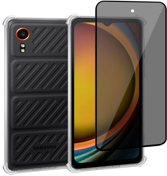 Coque ChiGuard et protection d'écran de confidentialité pour Samsung Galaxy Xcover 7 - Protection d'écran en Glas trempé