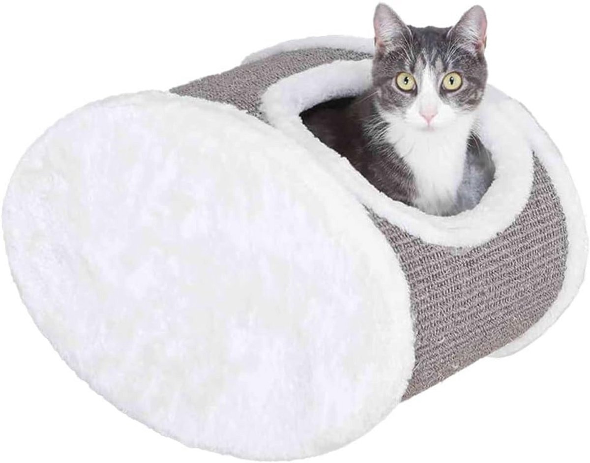 Knuffelhol voor wandmontage - 42 × 29 × 28 cm - Wit/Grijs