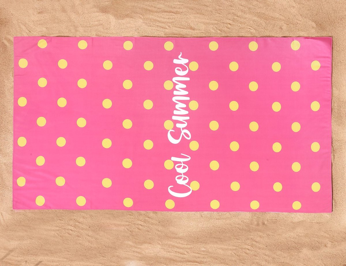 Lucca Sneldrogend Microvezel Strandlaken - Cool Summer - 100x180 - Pink