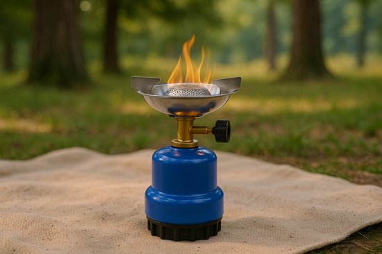 Camping kookstel - Metaal - Blauw - verenigbaar met gaspatronen van 190 g van Camping — afbeelding 2
