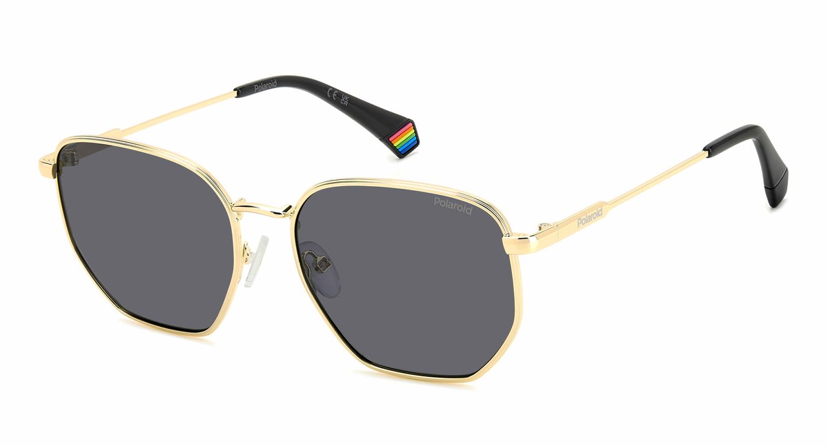Polaroid® Golden Grey Pilot Pilotenbril Heren Zonnebril Lichtgewicht Gepolariseerde Piloten Bril