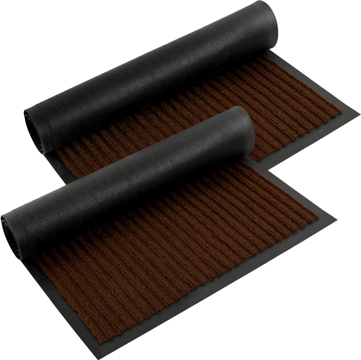 Ibenzoa Robuuste en Veelzijdige Deurmat Set voor Binnen en Buiten, Antislip en Weerbestendig, 40 x 70 cm bruin