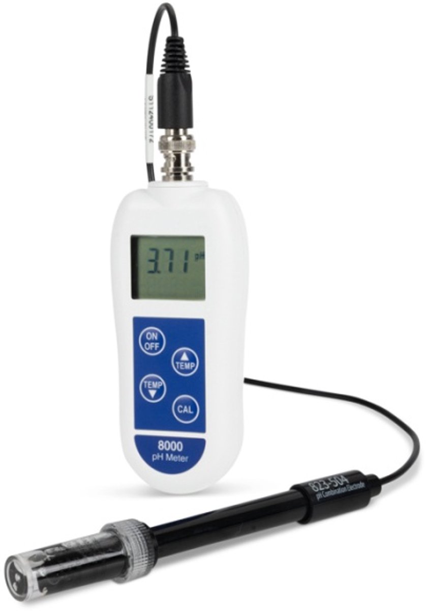 ETI - Professionele pH Meter type 8000 - Incl. wisselbare pH sonde - Temperatuurcompensatie