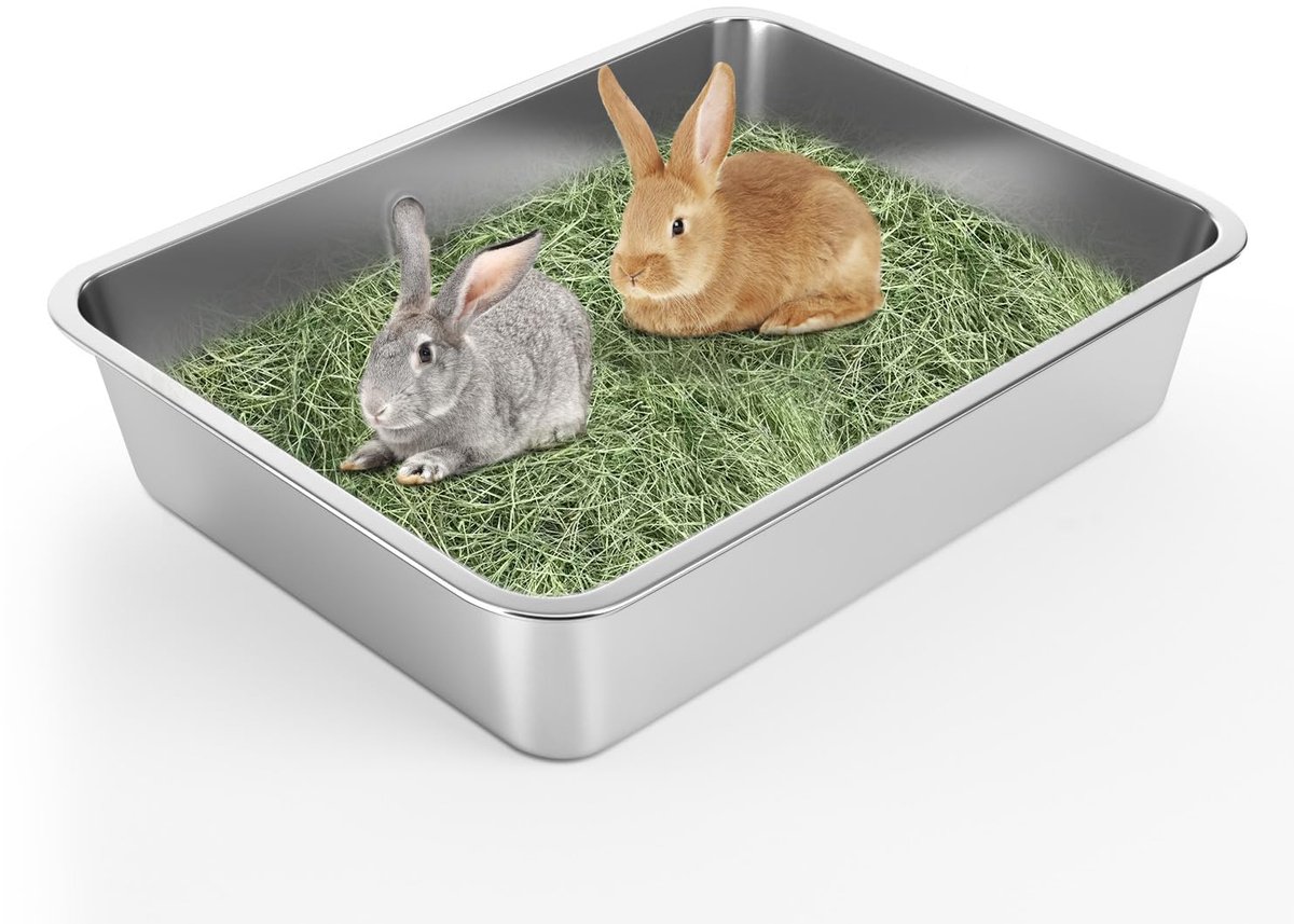 Ibenzoa® Ruime en Kattenbak van Hoogwaardig Metaal voor Katten en Kleine Dieren